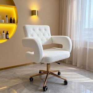 Beauty Salon Furniture Silver Technician Chair Luxury Modern Huydraulic Clinic Nail Salon <b>Stool</b> with Backrest - Product Image 2
