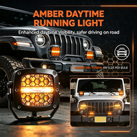 Projecteur auxiliaire universel 12V 24V IP67 6000K 3 pouces, lumière LED, lumière de jour ambre, homologation E-Mark E24 pour Jeep Wrangler 4X4