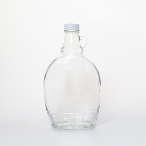 Venta al por mayor 1L 2L transparente galón botella de bebida de vidrio antigua con asa tapa de rosca tapa negra para dispensador de agua de sidra - Product Image 5