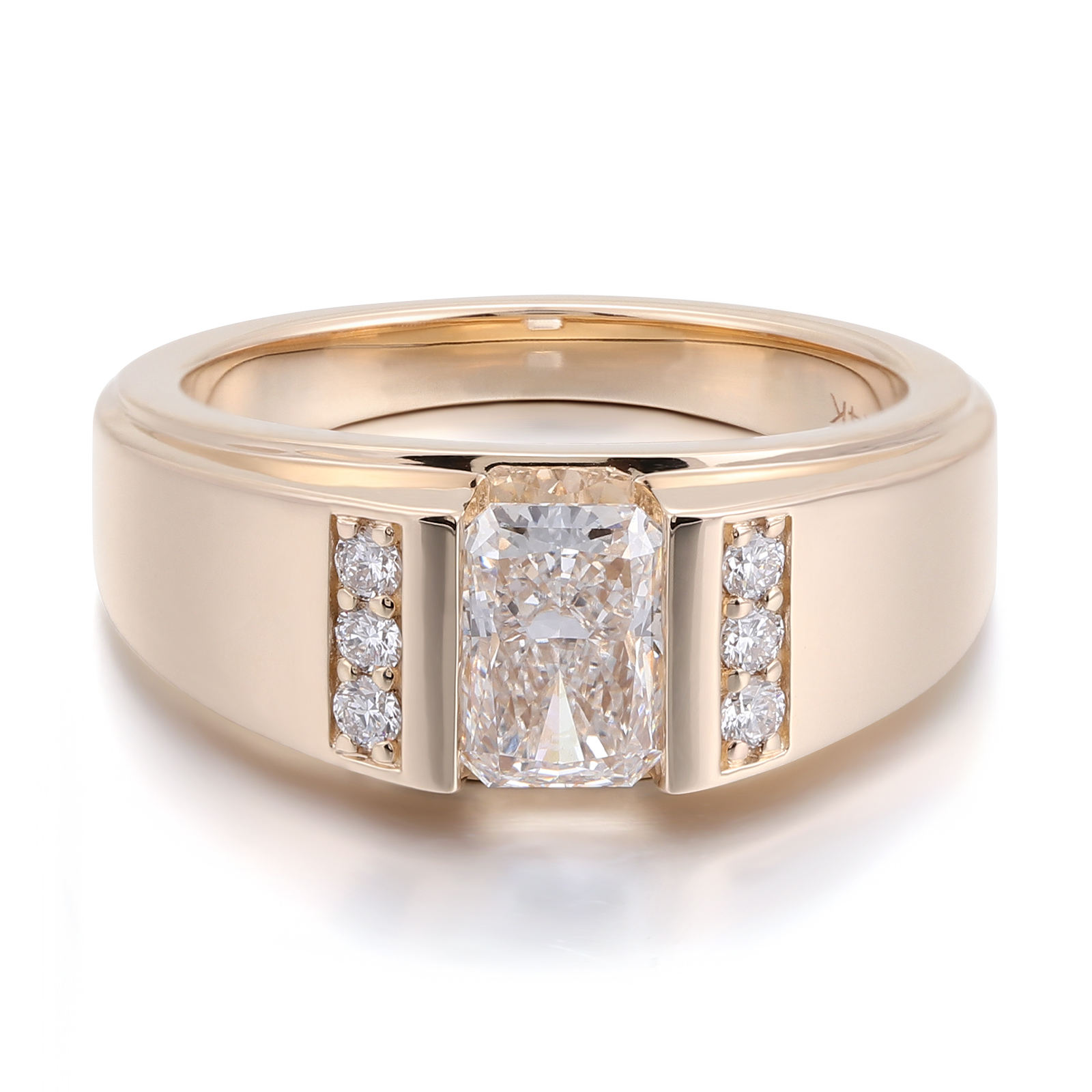 real solid 10Kgold lab diamond ring