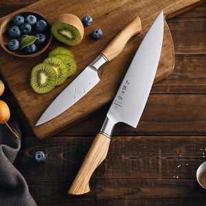 Xinzuo ชุดมีดเชฟ2ชิ้นครัวคมออกแบบได้เอง14C28N ทรายทำจากสแตนเลสคาร์บอนจากไม้มะกอก - Product Image 5