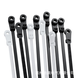 Boao Nylon Cable <b>Ties</b> 3.6x150mm Round Head Self Locking <b>White</b> Black Industrial Use RoHS Certified - Product Image 3