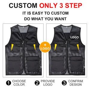Verano fresco sin mangas bolsillos chaleco para mujeres ropa de trabajo duradera pesca chalecos transpirables senderismo moda chaleco hombres - Product Image 3