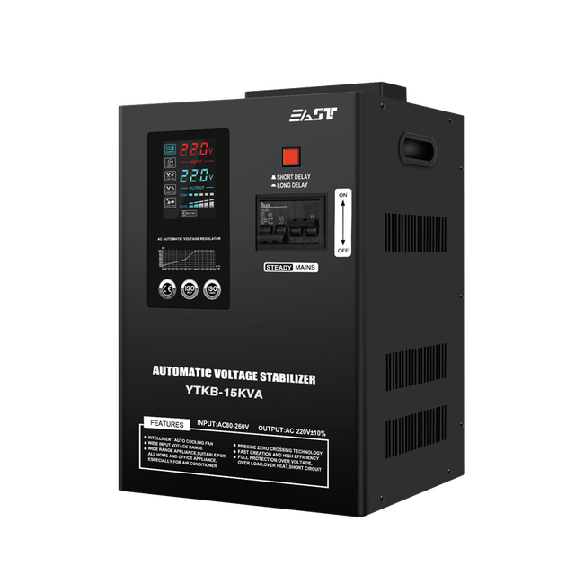 EAST Single Phase AC 220V Digital Display Factory Price 15KVA-30KVA Electronic Stabilizer Automatic Voltage Regulator