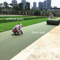 ACT Durable 10mm Tapis amortisseur en mousse TPE haute densité pour gazon artificiel, football, pelouse, jardin et aménagement paysager