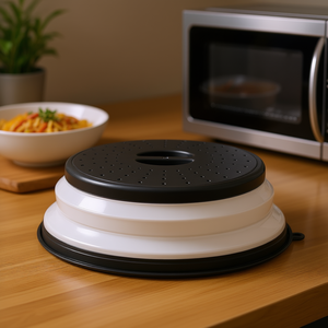 ฝาครอบไมโครเวฟแบบพับได้ Db Wholesale ขนาด 10.4 นิ้ว ฝาปิดอาหารพลาสติกสำหรับภาชนะปรุงอาหาร - Product Image 2