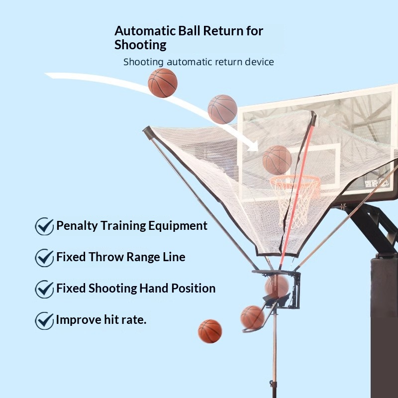 Free Ball Picking Efficient Shooting Training Artifact Basketball Automatic Return Device Used in Arena Schools