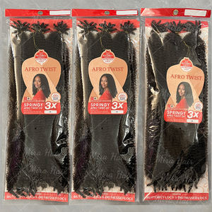 Extensions de cheveux bouclés afro pré-séparés 3X de 205g, style sud-africain, perruques naturelles, tresses au crochet, locs - Product Image 4