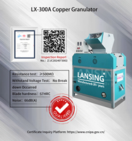 Granulateur Métallique Automatique LX-300A pour Cuivre et Aluminium, Production 100-150kg/h, Rendement en Cuivre 99,9%, Solution de Recyclage Compacte et Économique