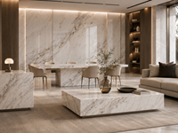 Dalles de marbre Bianco Oro pour îlots de cuisine, plans de travail de salle de bain, comptoirs de bar, escaliers, panneaux à motifs, dessus de table, carreaux de sol