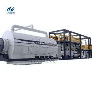 Rotating reactor waste tire to oil example of pyrolysis equipment