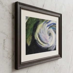 LANDSCAPE EMBROIDERED WALLART-BROWN Abstract Galaxy Swirl Wall <b>Art</b> | Framed Cosmos <b>Painting</b> (48 CM X 36.5 CM) - Product Image 2