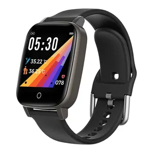 SKMEI-reloj inteligente T1 para android e ios, pulsera con control del ritmo cardíaco y de la temperatura