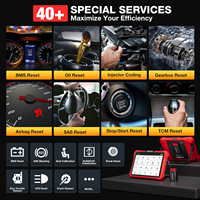Escáner de Diagnóstico Completo KINGBOLEN K10 PRO OBD2, Herramienta de Codificación Bidireccional de ECU, Estuche Rojo