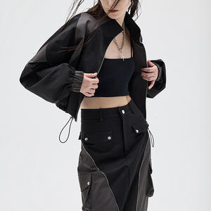 <span class=keywords><strong>Set</strong></span> di giacca Casual corta personalizzata <span class=keywords><strong>abbigliamento</strong></span> sportivo retrò americano sottile da donna <span class=keywords><strong>abbigliamento</strong></span> ampio da donna - Product Image 3