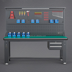 Banc de travail industriel robuste, banc de travail pour mécaniciens, table de travail électronique avec étagère, banc de travail robuste - Product Image 2