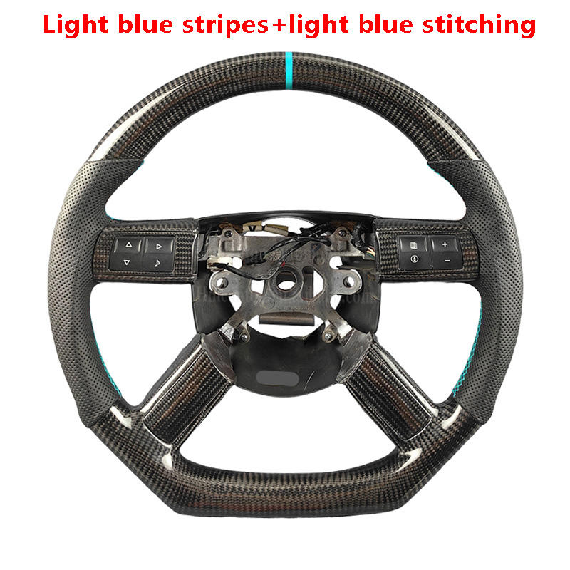 เย็บแถบสีฟ้าอ่อน + หนัง + คาร์บอนไฟเบอร์