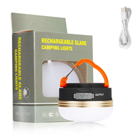 Lampe torche LED portable de camping, rechargeable par USB, avec batterie intégrée, corps en plastique ABS, étanche