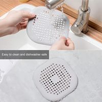 Protection universelle en silicone antidérapante pour drain de douche, filtre à cheveux facile à nettoyer, bouchon plat en silicone pour évier
