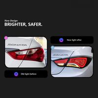 Feux arrière LED de tuning haut de gamme pour Hyundai Sonata 8 YF 2011-2014, avec fonction de freinage et de positionnement