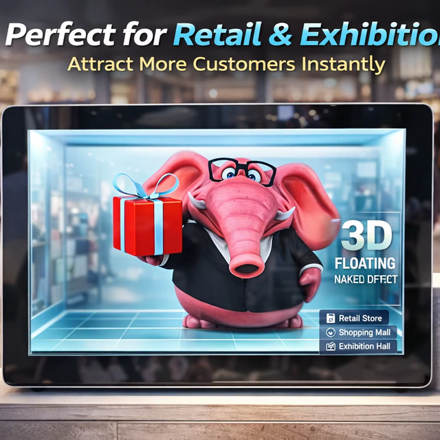 98 Inch Horizontal 3D Glasses-Free Touchscreen Animation Graphics for Commercial Advertising Retail Stores Exhibition Halls