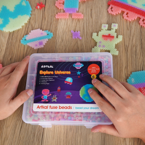 Artkal vendita calda Pegboard grande quadrato bagliore In colore scuro Midi 5mm fusibile Artkal kit di <span class=keywords><strong>perline</strong></span> <span class=keywords><strong>da</strong></span> stiro - Product Image 6