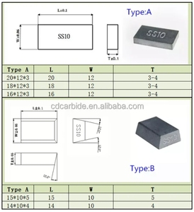 Высокопроизводные наконечники из карбида вольфрама SS10, размеры 5*10*15 мм для резки камня/мрамора и известняка - Product Image 2