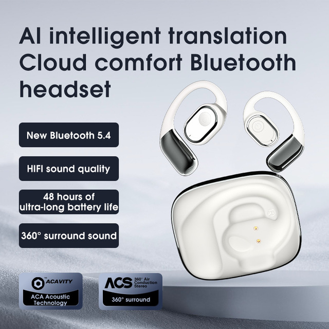 Explosive Ear-hanging Wireless Headset X3 Cross-border Exclusive Open Customizable Smart AI Translation Noise Cancellation