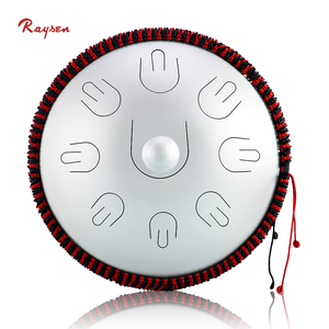 Hotsale <span class=keywords><strong>Hluru</strong></span> <span class=keywords><strong>Handpan</strong></span> 14 pouces 9 notes en Ré mineur, Tambour à main en acier professionnel avec sac et support offerts - Product Image 1