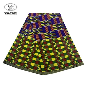 Tessuto per stampe in cera africana di nuovo Design resistente agli strizzacervelli 6 metri per i vestiti