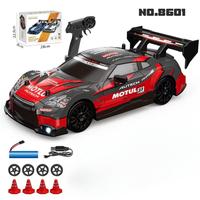 Voiture RC 4x4 de drift rapide, télécommandée, 30 km/h, jouet de course RC avec lumières LED pour la pratique du drift