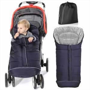 Gigoteuse universelle pour poussette, sac de couchage pour bébé avec doublure en polaire corail pour temps froid - Product Image 5