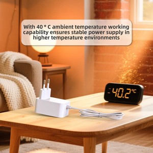 DC <strong>Power</strong> <strong>Adapter</strong> 12V 5A US Plug AC to DC Switching <strong>Power</strong> Supply with 1 Outlet and 1m Cable for Router <strong>LED</strong> <strong>Strip</strong> Security Camera - Product Image 2