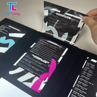 Tanlang Personnalisé A4 A5 Rechargeable LED Menu Dossier En Cuir Couverture De Livre Fenêtre Affichage Menu Titulaire Restaurant Bar Rétro-Éclairage Menu