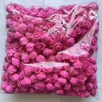 Lot de mini roses en mousse de 3,5 cm pour bricolage, accessoires pour mariages et anniversaires - Petite fleur