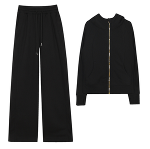 <span class=keywords><strong>Conjunto</strong></span> Deportivo de Alta Calidad para Mujer, Estilo Lululemon, Ajustado, con Cremallera Dorada, Sudadera con Capucha, Traje de Buceo - Product Image 5