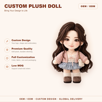 Poupée en peluche anthropomorphe personnalisée, figurine de fille mignonne, en coton PP doux, cadeau de collection, vente en gros