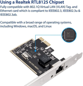 Tarjeta de Interfaz de Red PCI Express PCI-E Fervit de 2.5 Gigabit Ethernet, 10/100/<span class=keywords><strong>1000</strong></span>/25000 <span class=keywords><strong>Mbps</strong></span>, RJ45 LAN SI-PEX24059 - Product Image 3