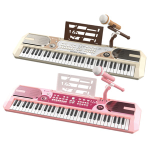Piano de Juguete para Niños al por Mayor, Teclado Musical Educativo, Instrumento de Aprendizaje, Piano de Juguete de 61 Teclas con Micrófono para Niños - Product Image 1