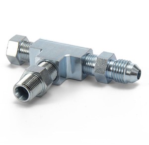 Nhà máy tùy chỉnh Bộ chuyển đổi phù hợp TEE 3 chiều 1/8 \ "NPT để 4an & cắm dầu khối thức ăn Điều kiện Mới - Product Image 4