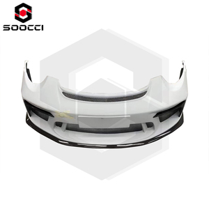 In fibra di carbonio <span class=keywords><strong>GT3</strong></span> stile paraurti anteriore per <span class=keywords><strong>Porsche</strong></span> <span class=keywords><strong>911</strong></span> 991.1 991.2 nuovo aggiornamento Scoop anteriore Splitter labbro mento mento Spoiler diffusore - Product Image 2