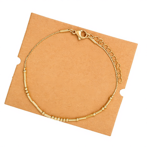<span class=keywords><strong>Bracelet</strong></span> en pierre naturelle <span class=keywords><strong>code</strong></span> <span class=keywords><strong>Morse</strong></span>, perles de riz dorées, chaîne réglable, cadeau de motivation - Product Image 1