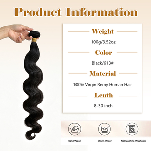 Blonde Straight & Body Wave 100% Virgin <b>Human</b> Hair Bundles Brazilian <b>Human</b> Hair Weft Bundles Weave Extensions For Black Women - Product Image 2