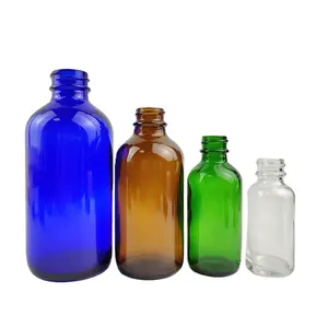 Bottles 1oz Wholesaler Ready To Ship 1oz 2oz 4oz 8oz 16oz Glass Boston Round Essential Oil Bottle