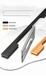 Allzweck-Zuggriffe aus Aluminiumlegierung in Gold, Schwarz und Grau für Premium-Kleiderschränke und Kommoden (Moderner Kücheneinsatz) - Product Image 6