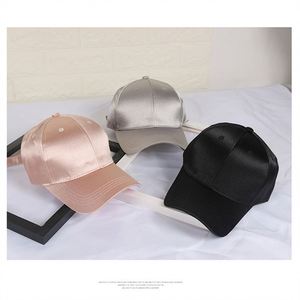 Casquette personnalisée 6 panneaux en gros d'usine, chapeau d'été pour femmes et hommes, casquette de baseball en satin doublée de soie, snapback - Product Image 6