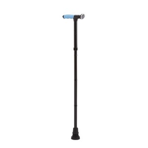 Canne pliante en alliage d'aluminium Kjt avec lumière, 5 niveaux de hauteur réglables, poignée élastique, utilisation en extérieur - Product Image 2