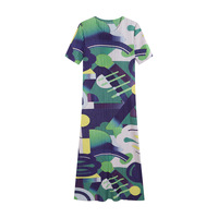 Robe plissée style Miyake en gros, en stock, prête à être expédiée, imprimé géométrique, robe d'été, vente en gros