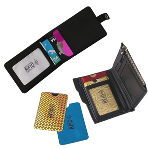 Housse en PU avec logo personnalisé, porte-cartes bancaires, protection anti-RFID sur papier cuivre et feuille d'aluminium, pour <span class=keywords><strong>carte</strong></span> de crédit et d'identité - Product Image 4