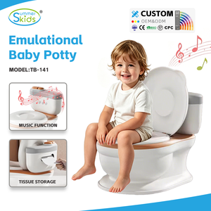 Siège de toilette d'apprentissage portable et confortable pour enfants, en plastique, avec simulation musicale et boîte de rangement pour mouchoirs - Product Image 1